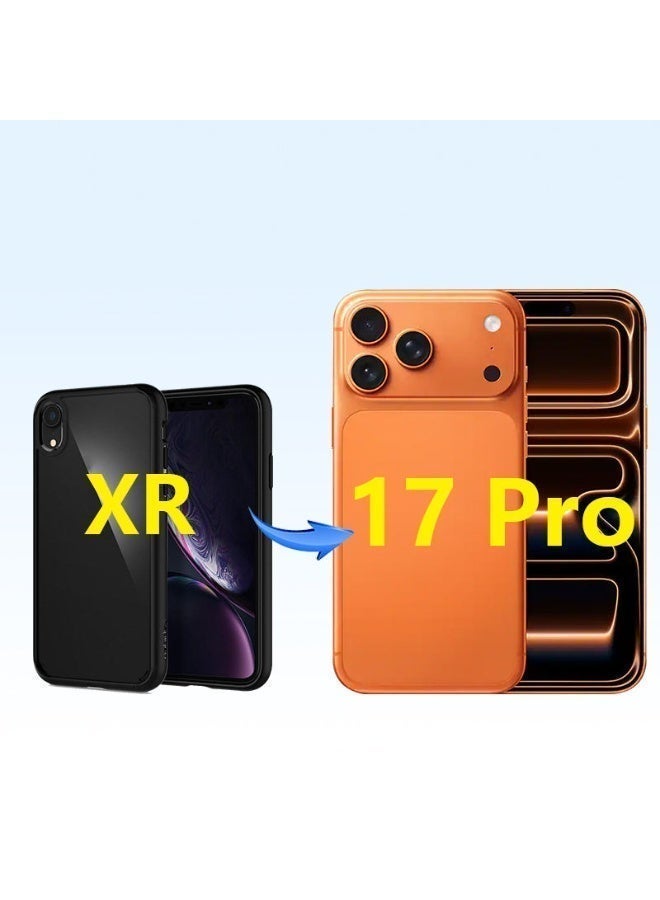 الإسكان لـ XR إلى 17 Pro التحويل استبدال الغطاء الخلفي المجمع بالكامل التيتانيوم DIY Kit-Silver - Image 2