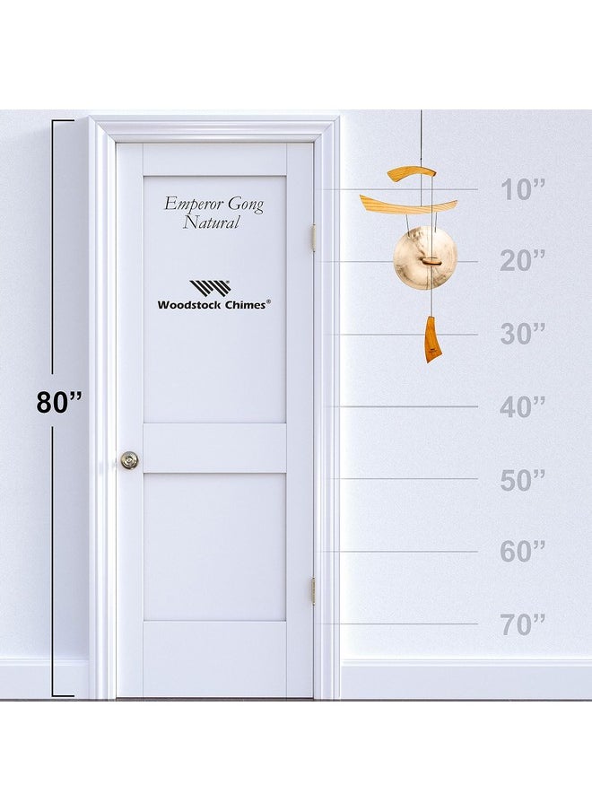 Woodstock Chimes - Woodstock Wind Chimes for Outside, Outdoor Decor, Patio and Garden Decor for Outside, Front Porch Decor Wind Gong Style Wind Chimes (34") Emperor Gong Medium Natural Christmas/Hanukkah Gifts (EGC) - Image 1