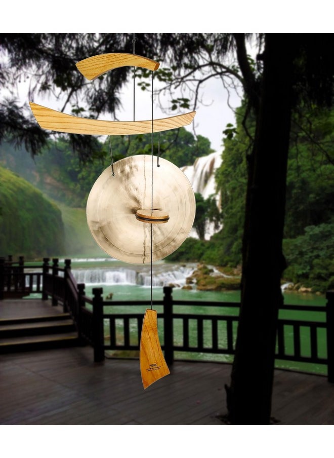 Woodstock Chimes - Woodstock Wind Chimes for Outside, Outdoor Decor, Patio and Garden Decor for Outside, Front Porch Decor Wind Gong Style Wind Chimes (34") Emperor Gong Medium Natural Christmas/Hanukkah Gifts (EGC) - Image 1
