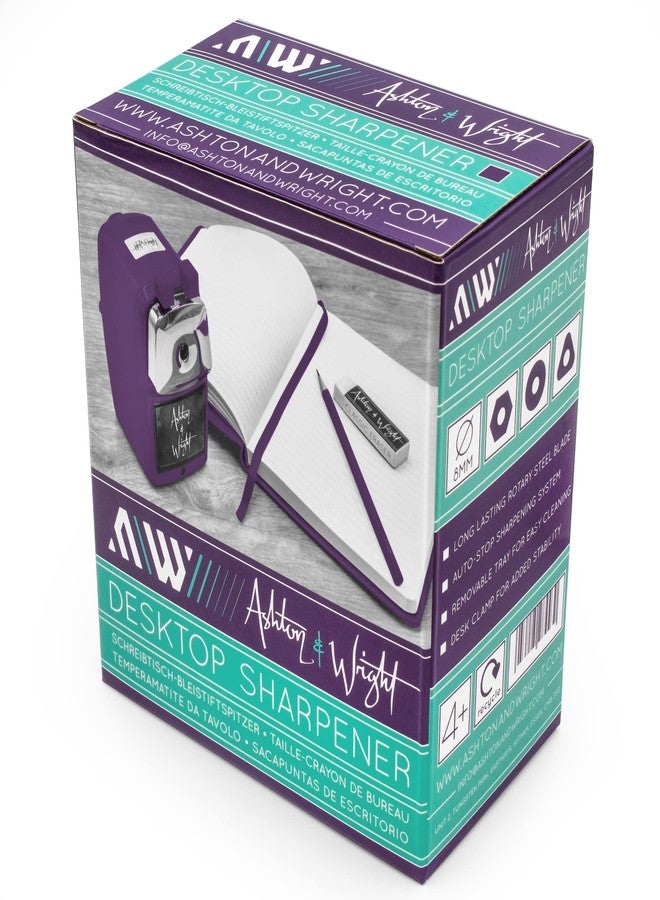 Ashton and Wright - Mechanical Desktop Pencil Sharpener - Purple - Image 3