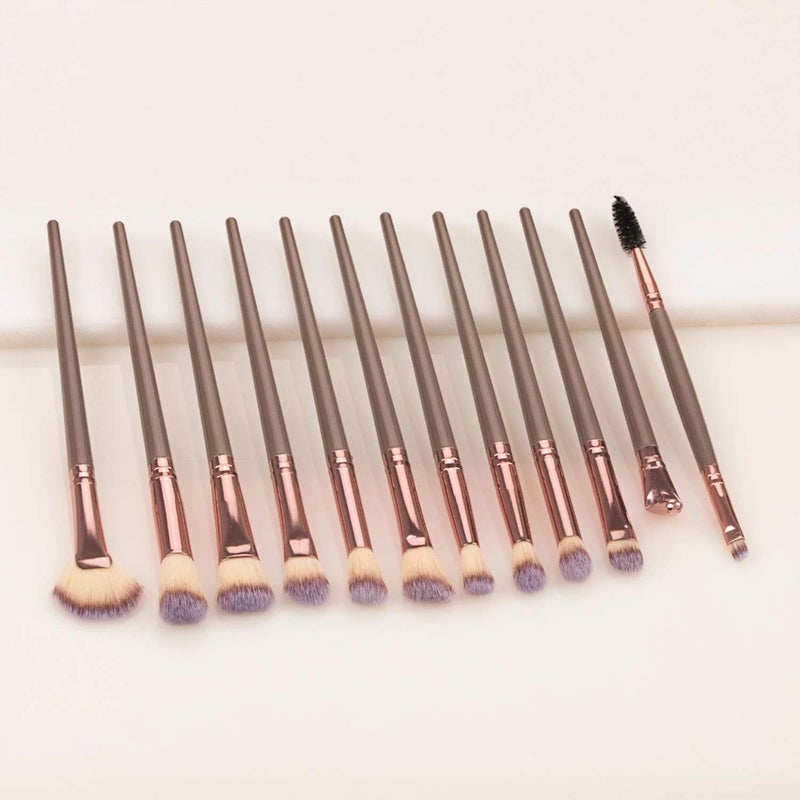 Black Makeup Brushes Set For Eyeshadow Blending Eyeliner Eyelash And Eyebrow - Image 3