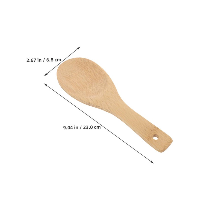 4Pcs Non Stick Carbonized Rice Spoon Set 23x6 8cm for Cooking Serving Stir Frying - Image 3