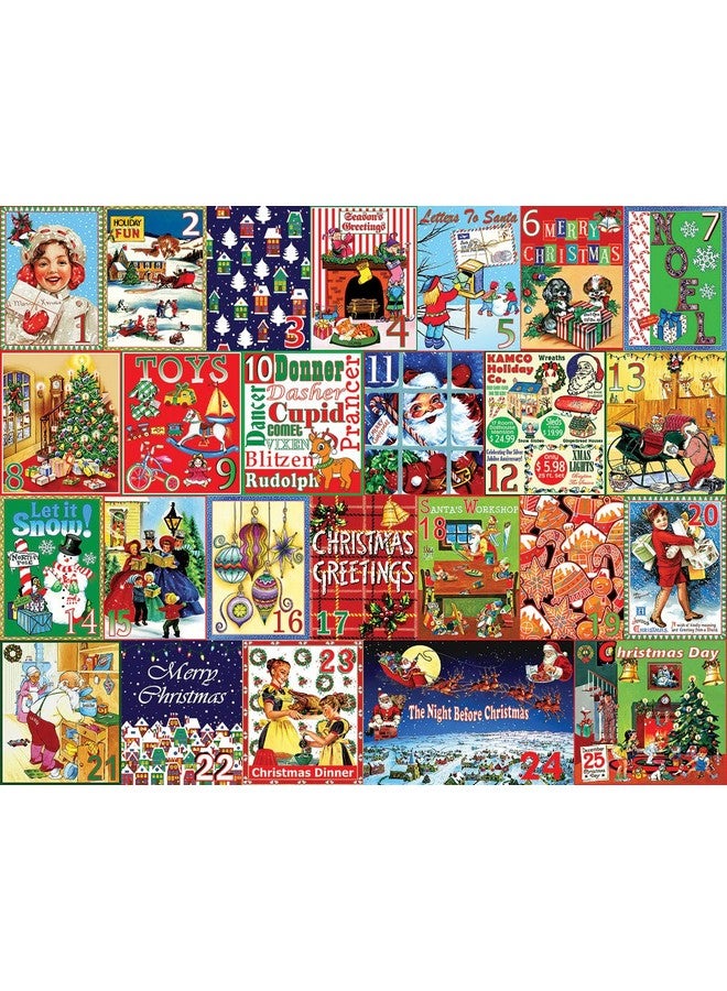 White Mountain Calendar Christmas Puzzles 1000 Pieces Jigsaw Puzzle for Winter - Image 1