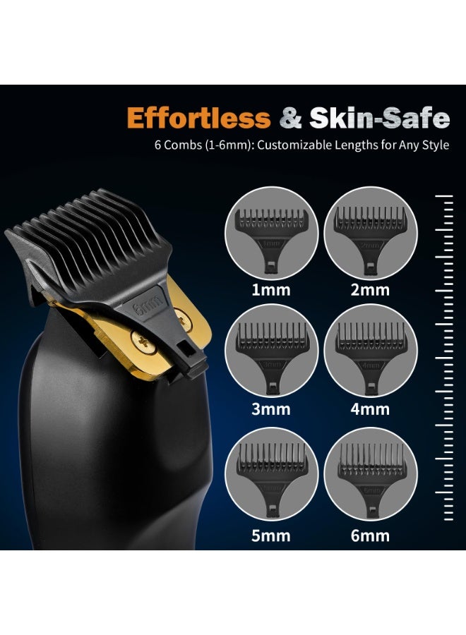 Beard Trimmer for Men - Rechargeable Men's Hair Clippers & Razor, Cordless Hair Trimmer for Face, Neck, Groin & Manscaping, Ideal Gift for Men, Black - Image 3