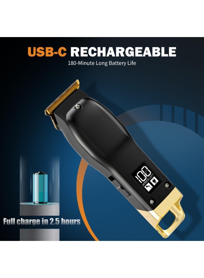 Beard Trimmer for Men - Rechargeable Men's Hair Clippers & Razor, Cordless Hair Trimmer for Face, Neck, Groin & Manscaping, Ideal Gift for Men, Black - Image 4