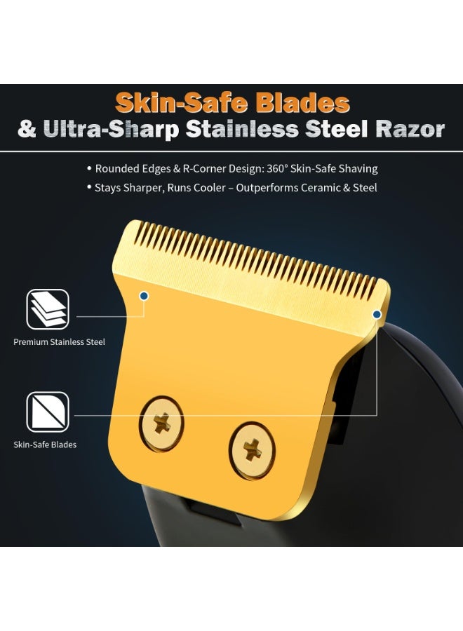 Beard Trimmer for Men - Rechargeable Men's Hair Clippers & Razor, Cordless Hair Trimmer for Face, Neck, Groin & Manscaping, Ideal Gift for Men, Black - Image 2