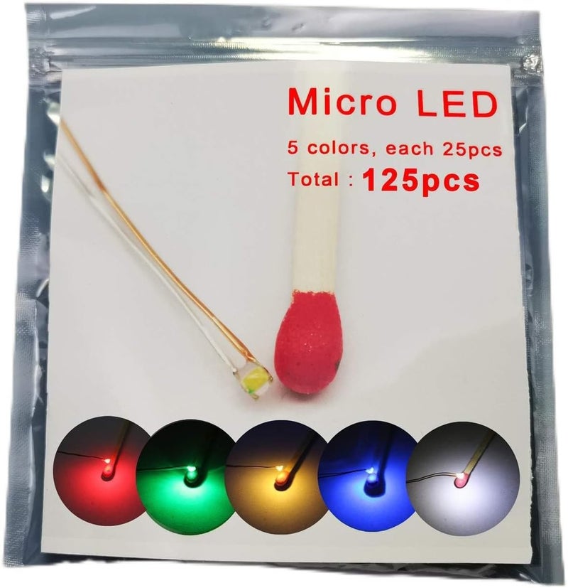 Bowerful 125pcs Pre-soldered Micro Litz Wired LED Assortment with Resistors - Image 1