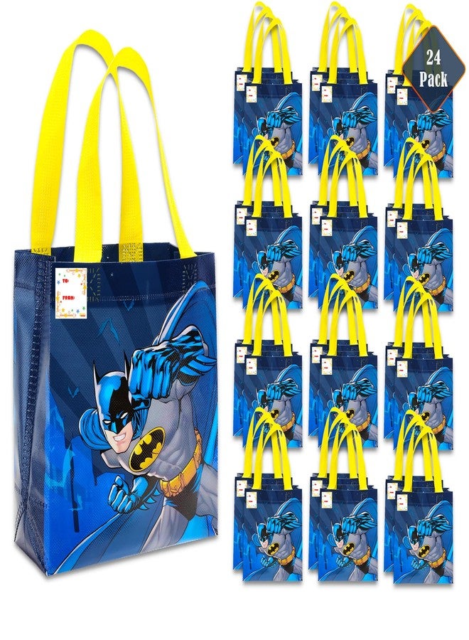 باتمان مجموعة هدايا حفلة باتمان - عبوة من 24 كيس هدايا صغير قابل لإعادة الاستخدام بحجم 8 بوصات للأطفال | مستلزمات حفلات عيد ميلاد باتمان - Image 1