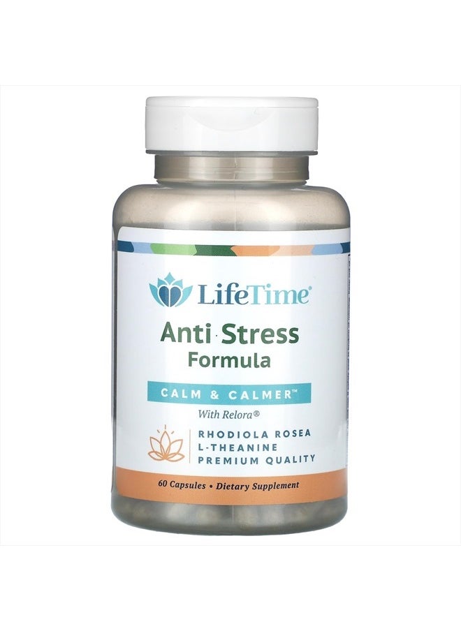 Lifetime Calm & Calmer Anti-Stress Formula | w/Rhodiola Rosea & Relora | to Help Ease & Calm Mind | Energy & Focus | 60 Capsules  - Image 1
