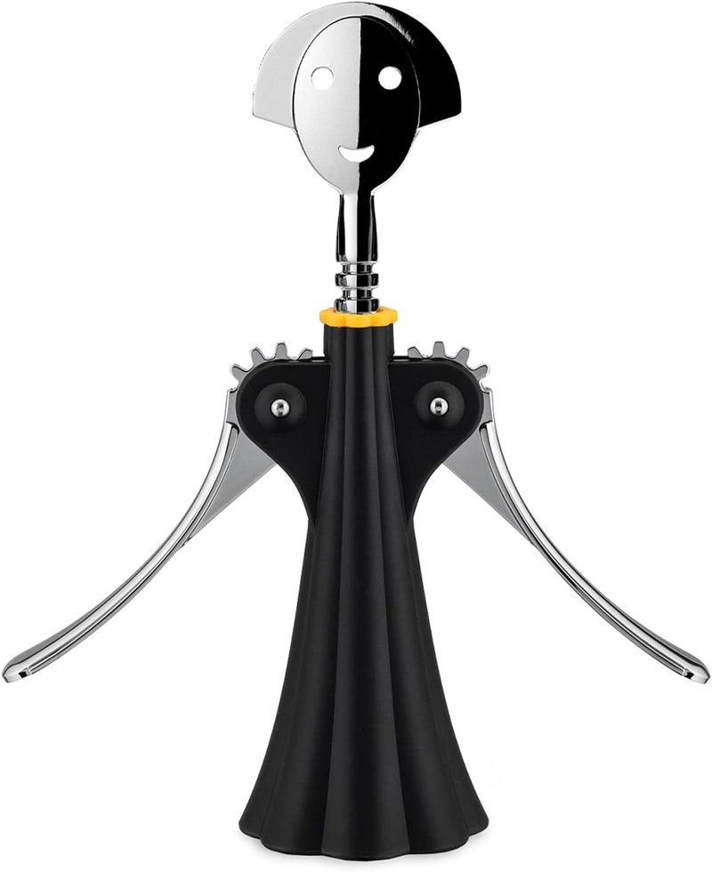 Alessi A di Alessi AAM01B Anna G. Design Corkscrew in Black Resin and Chrome Zamak - Image 2