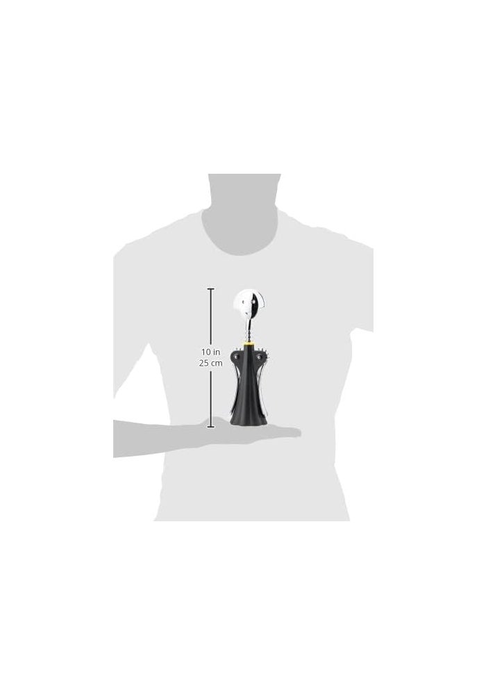 Alessi A di Alessi AAM01B Anna G. Design Corkscrew in Black Resin and Chrome Zamak - Image 3