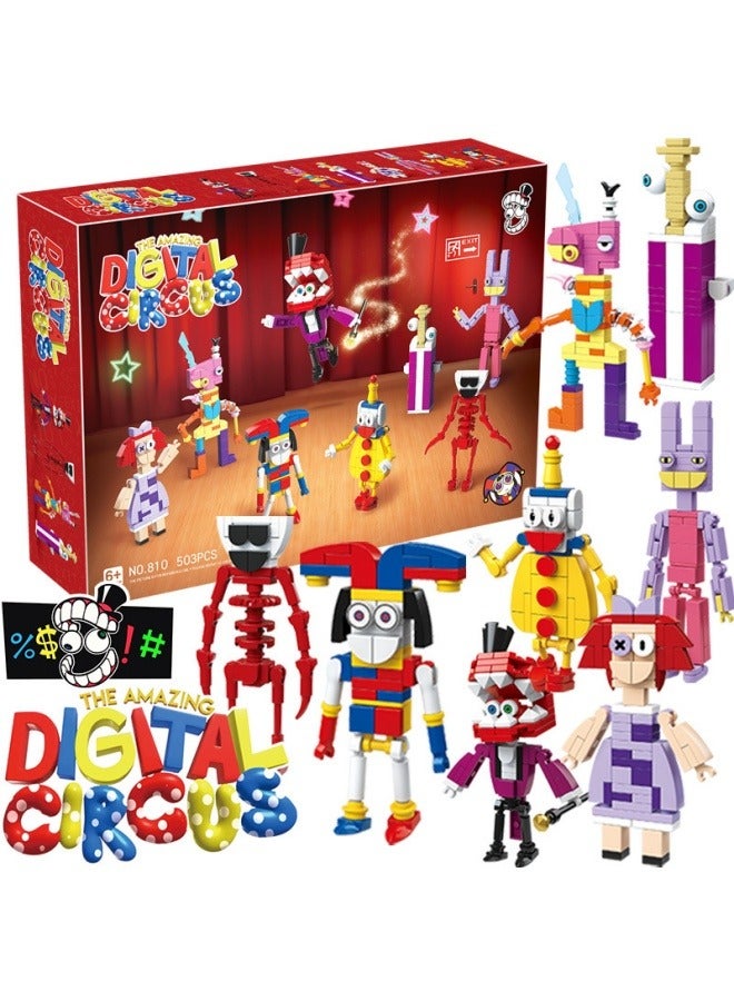general The Amazing Digital Circus Children's Building Blocks Assembling Dolls Assembling Game Toys Home Decoration Gifts for Family and Friends - Image 1