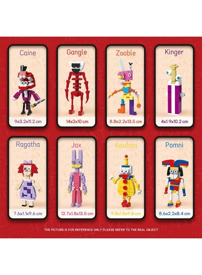 general The Amazing Digital Circus Children's Building Blocks Assembling Dolls Assembling Game Toys Home Decoration Gifts for Family and Friends - Image 2