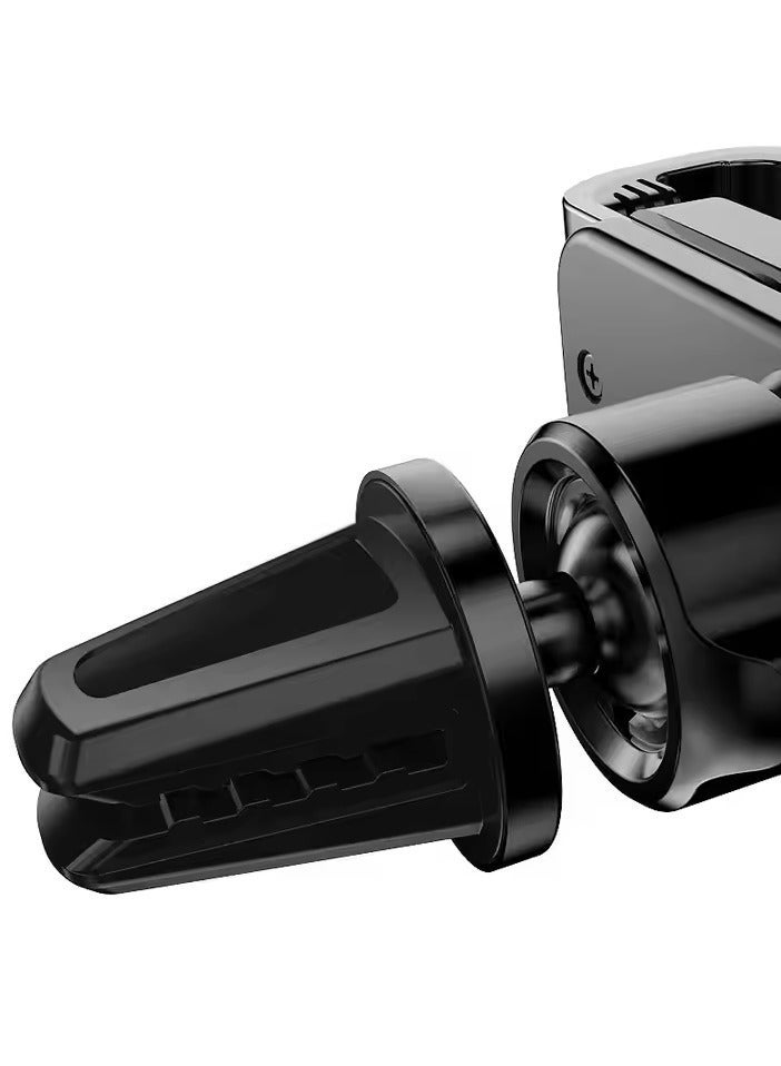 حامل هاتف للسيارة يُثبّت على فتحة التهوية بمشابك تشبه الخطاف. متوافق مع أجهزة آيفون وأندرويد. - Image 5