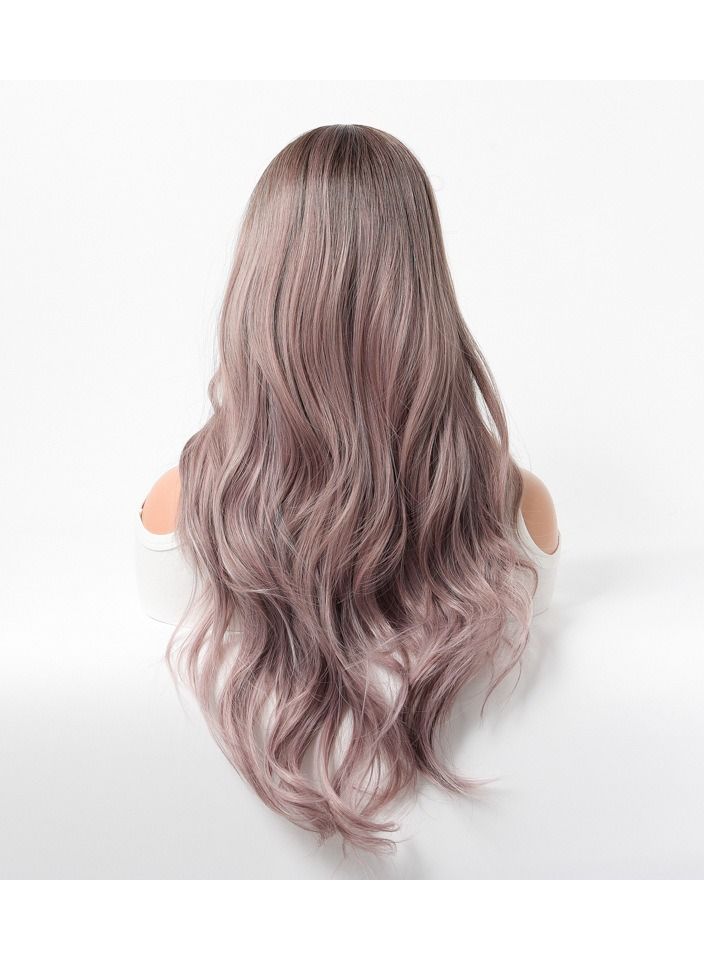 إستيل شعر مستعار نسائي طويل مجعد شعر مموج كبير متوسط ​​طويل غطاء رأس كامل بنفسجي رمادي - Image 2