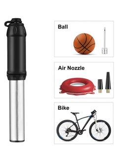 Mmmon Bicycle Tools Bicycle Pump Super Mini Portable Telescopic Air Tube Bicycle Pumps High Pressure Bicycle Air Pump,Fits Performance and Scooter,with Mounting Kit Mini Bicycle Pump (Black,18cm)  - Image 2