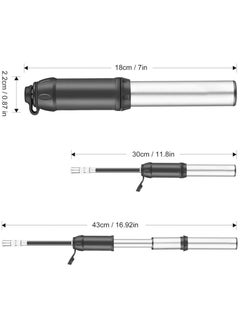 Mmmon Bicycle Tools Bicycle Pump Super Mini Portable Telescopic Air Tube Bicycle Pumps High Pressure Bicycle Air Pump,Fits Performance and Scooter,with Mounting Kit Mini Bicycle Pump (Black,18cm)  - Image 3