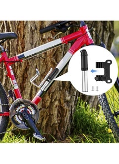 Mmmon Bicycle Tools Bicycle Pump Super Mini Portable Telescopic Air Tube Bicycle Pumps High Pressure Bicycle Air Pump,Fits Performance and Scooter,with Mounting Kit Mini Bicycle Pump (Black,18cm)  - Image 5