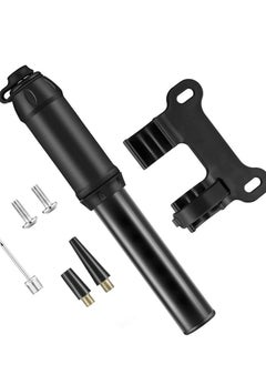 Mmmon Bicycle Tools Bicycle Pump Super Mini Portable Telescopic Air Tube Bicycle Pumps High Pressure Bicycle Air Pump,Fits Performance and Scooter,with Mounting Kit Mini Bicycle Pump (Black,18cm)  - Image 1