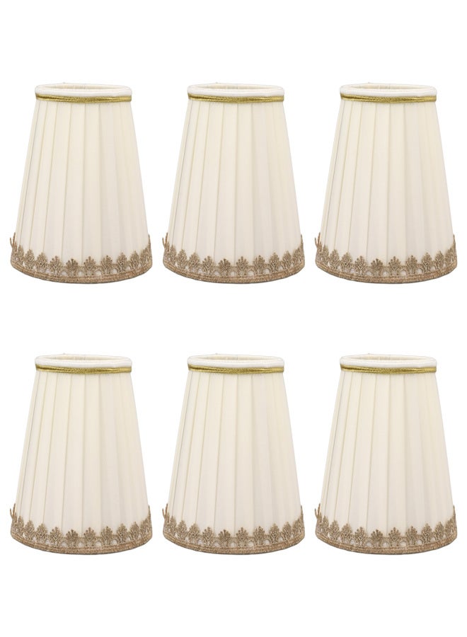 6PCS Candle Lamp Lampshade Clip On Fabrics Lampshades Set for Table Lamp Wall Lamp - Image 1