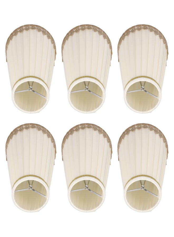 6PCS Candle Lamp Lampshade Clip On Fabrics Lampshades Set for Table Lamp Wall Lamp - Image 4