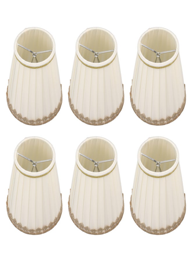6PCS Candle Lamp Lampshade Clip On Fabrics Lampshades Set for Table Lamp Wall Lamp - Image 5
