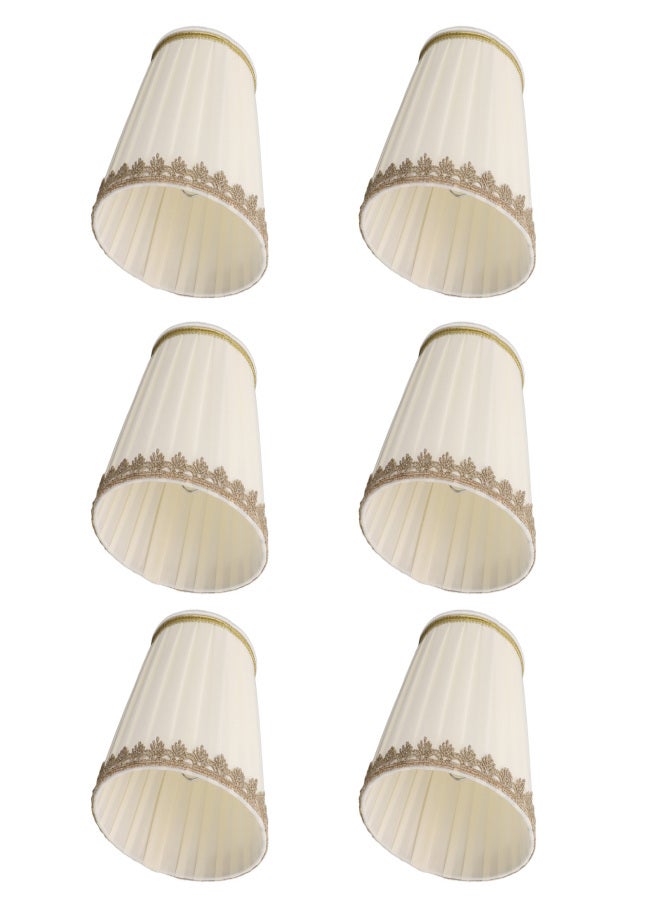 6PCS Candle Lamp Lampshade Clip On Fabrics Lampshades Set for Table Lamp Wall Lamp - Image 2