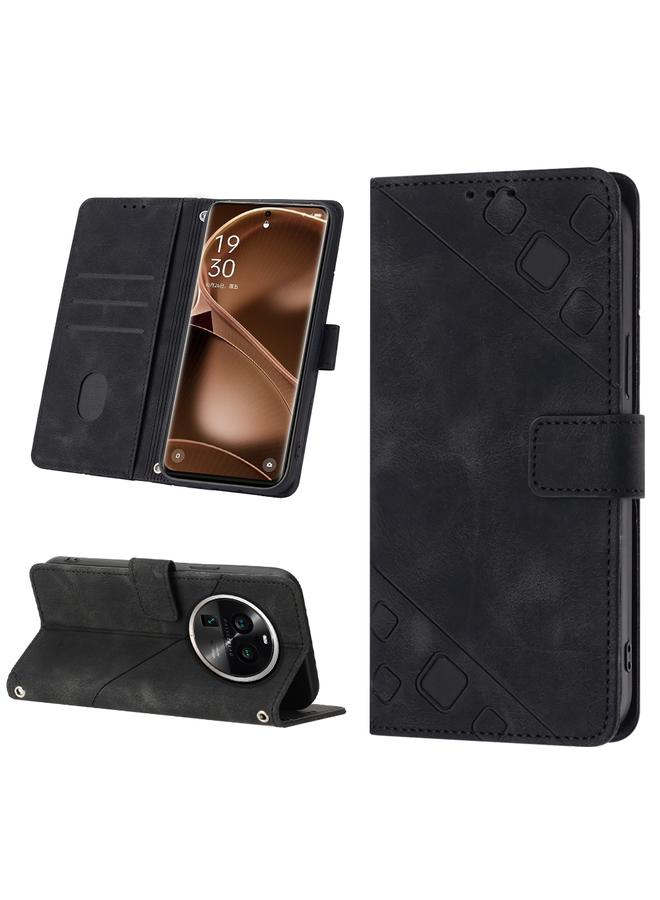 S-TOP Case For OPPO Find X6 Pro Skin-feel Embossed Leather Phone Case - Image 1