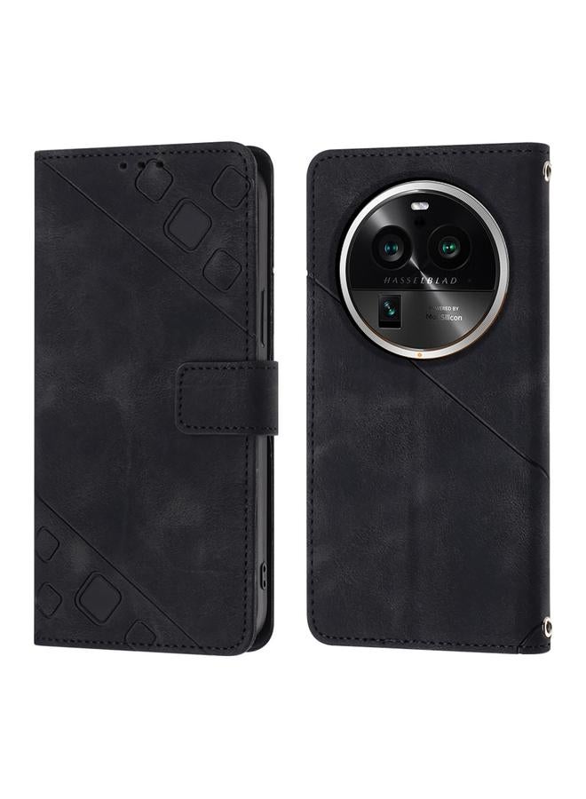 S-TOP Case For OPPO Find X6 Pro Skin-feel Embossed Leather Phone Case - Image 2