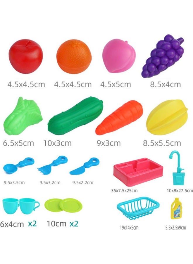 دبليو أيه أو كي أن ألعاب بالوعة المطبخ ، غسالة صحون كهربائية للأطفال تلعب بالوعة بمياه جارية ، تتظاهر بلعب ألعاب المطبخ للأولاد البنات الأطفال الصغار تعميم المياه مطبخ أطفال متنوع لعب دور ألعاب غسالة الصحون - Image 4