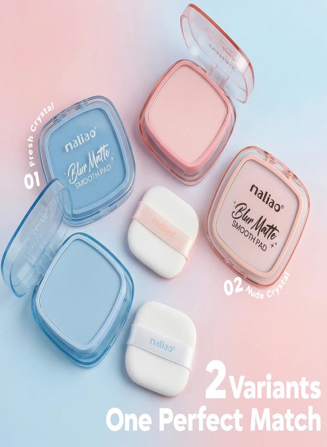 Maliao Blur Matte Smooth Pad | Oil Control Compact | Pore-Blurring Matte Finish | Long-Lasting | Translucent Texture | 12-Hour Shine-Free | Enriched with Vitamin E & Hyaluronic Acid | 13g (Fresh Crystal) - Image 5