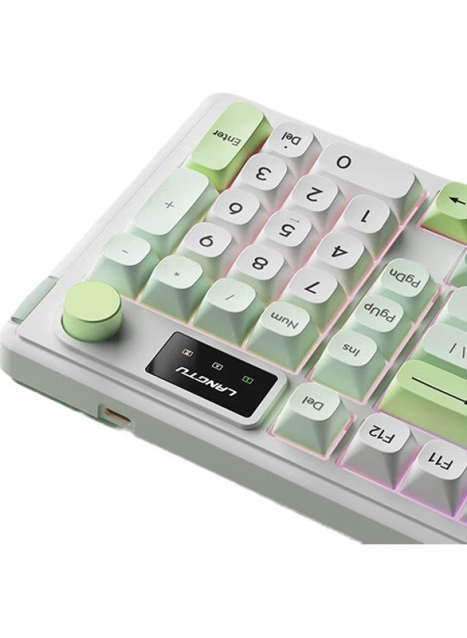Langtu L15 Qingbi 98-Key Wired/Wireless/Bluetooth Tri-Mode Silent Keyboard, Gasket Structure, Rgb Lighting Effects - Image 1