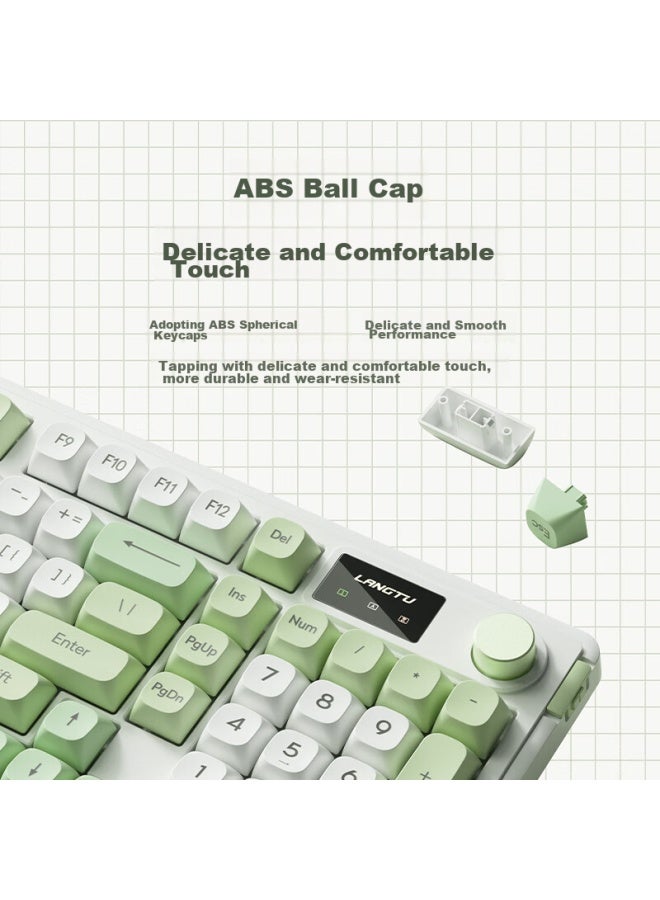 Langtu L15 Qingbi 98-key Wired/wireless/bluetooth Tri-mode Silent Keyboard, Gasket Structure, Rgb Lighting Effects - Image 4