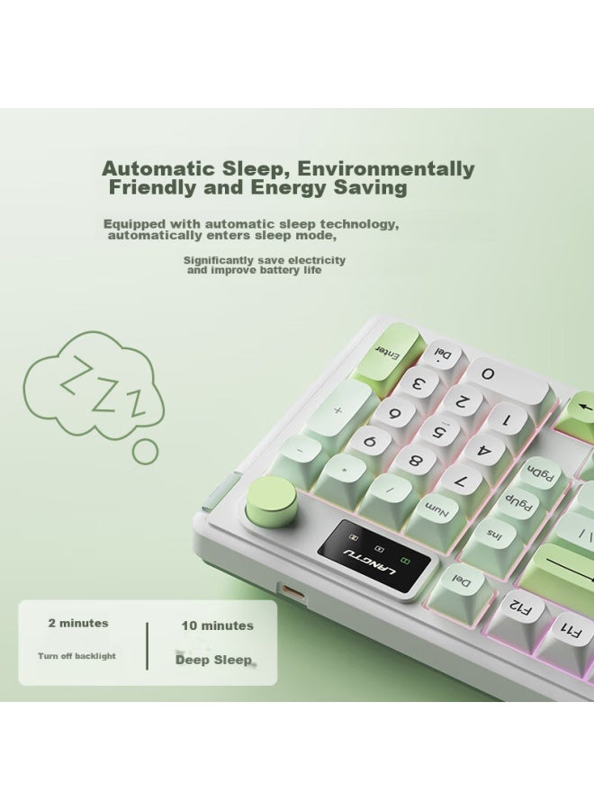 Langtu L15 Qingbi 98-key Wired/wireless/bluetooth Tri-mode Silent Keyboard, Gasket Structure, Rgb Lighting Effects - Image 2