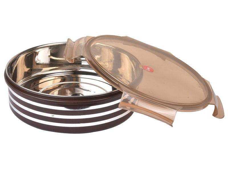 Liza Alfy Stainless Steel Airtight Storage Container, 1.25 Litres, Brown - Image 4