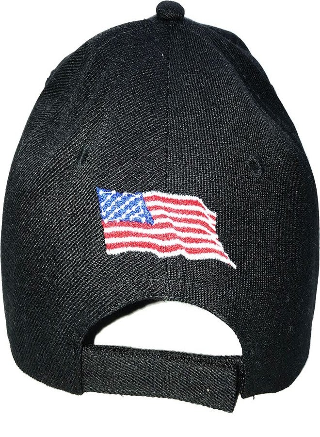 AborenCo U.S. Army Baseball Caps Hats | Military Veterans Apparel | 3D Embroidered | Adjustable (Disabled Veteran with US Flag and Eagle) Black - Image 3