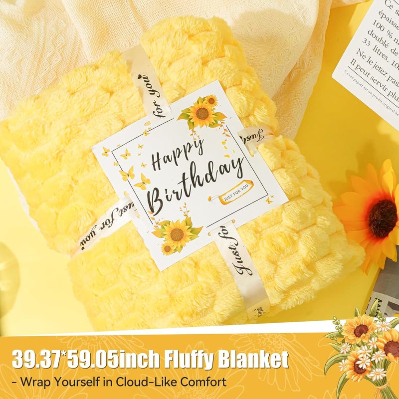 CLTTCLLCT Birthday Gifts for Women Sunflower Pamper Gift,Get Well Soon 14pcs Self Care Gifts for Women,Thinking of You Inspirational Relaxation Gift Baskets,Recovery Present,Feel Better Set for Her Mom Sister - Image 2