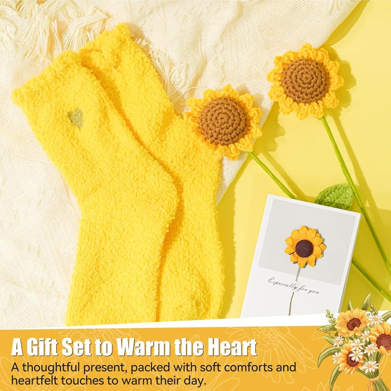 CLTTCLLCT Birthday Gifts for Women Sunflower Pamper Gift,Get Well Soon 14pcs Self Care Gifts for Women,Thinking of You Inspirational Relaxation Gift Baskets,Recovery Present,Feel Better Set for Her Mom Sister - Image 3