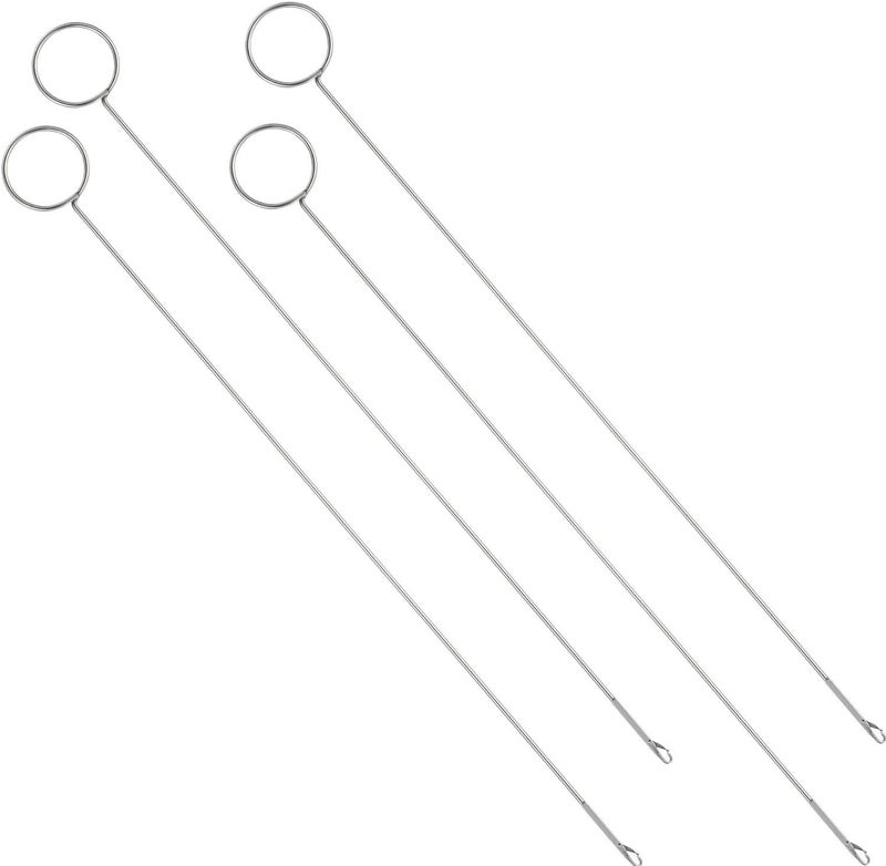 WILLBOND 4 Pieces Sewing Loop Turner Hook Long Loop Turner Tool with Latch for Fabric Belts Strips DIY Knitting Accessories, 26.5 cm/ 10.4 Inch - Image 1