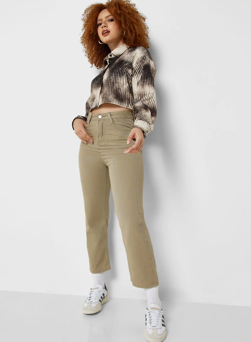 Ginger High Waist Garment Dye Jeans