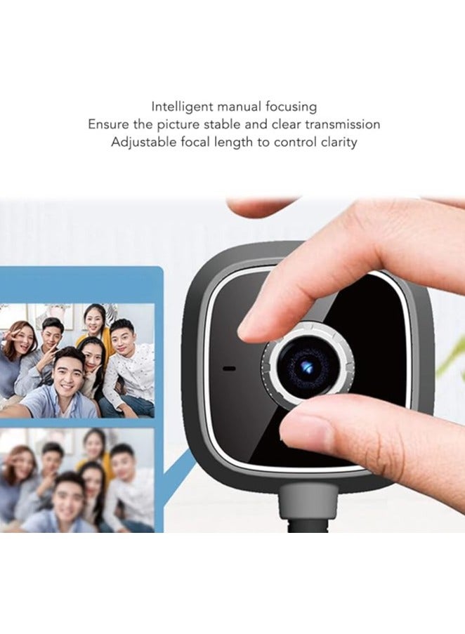 erorex 1080P HD USB Camera, Full HD Computer Cameras with Manual Focus, Built-in Noise-Cancelling Microphone, Adjustable Angle Webcam, Driver-, for Video Conferencing - Image 4