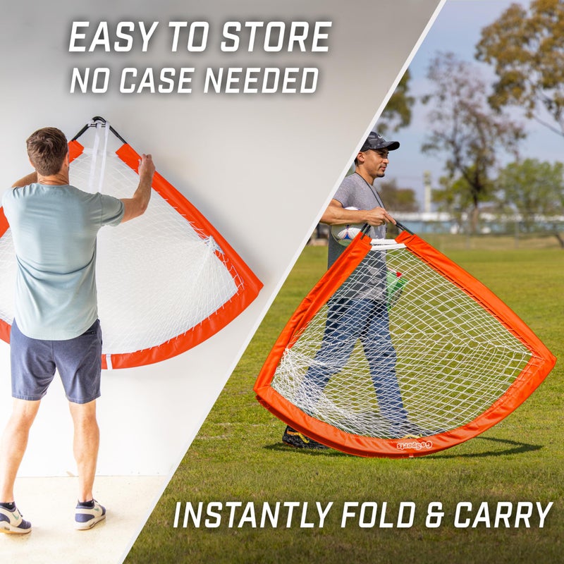 GoSports Team Tone 6 ft x 4 ft Portable Soccer Goal for Kids - Pop Up Net for Backyard - Red - Image 4