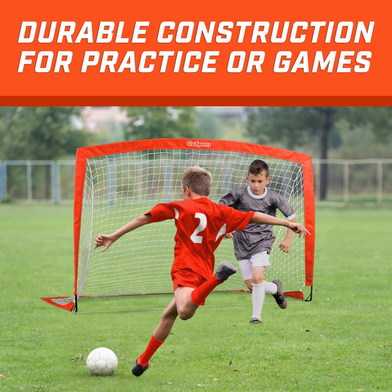 GoSports Team Tone 6 ft x 4 ft Portable Soccer Goal for Kids - Pop Up Net for Backyard - Red - Image 3