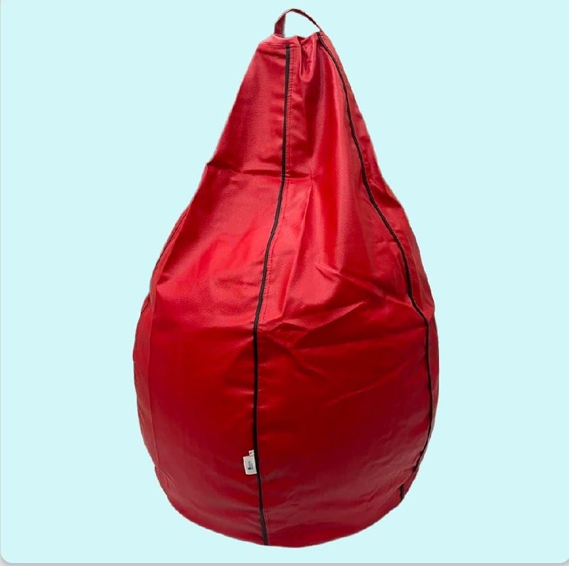 OHSTORE OHSTORE Premium Bean Bag Chair Ultra Comfortable Durable Faux Leather Cover Lightweight Ergonomic Lounge Seat for Home Office Gaming Relaxation RedBlackXLBB  - Image 2