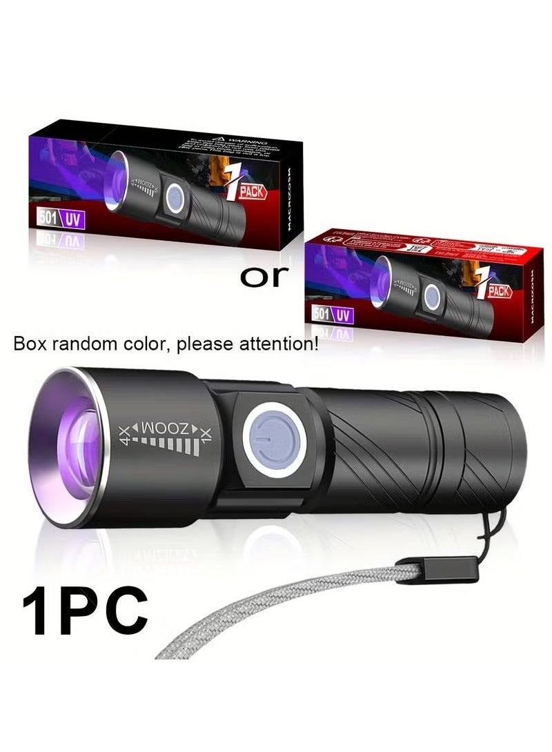 Rechargeable Zoomable UV Flashlight Black Light 395nm, UV Flashlight Detector for Pet Urine Stains, Resin Curing.  - Image 4