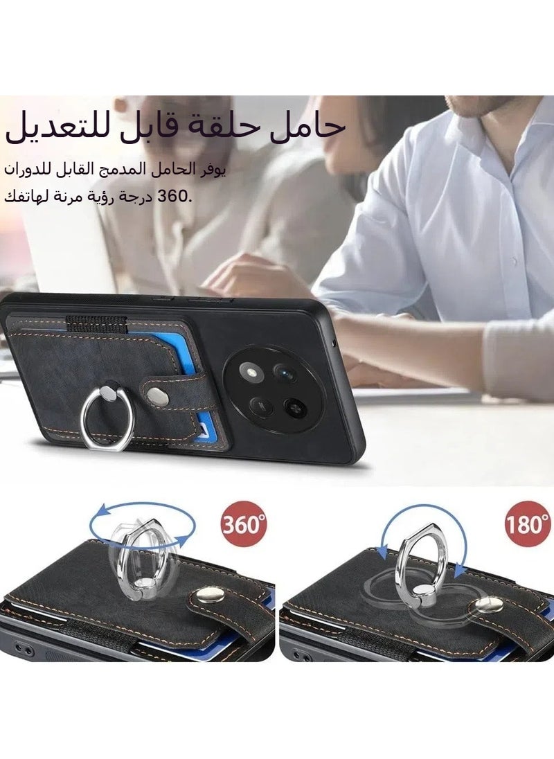 جنرال غطاء حيث نور ماجيك 7 لايت (ماجيك 7 لايت)، حامل البطاقات فائق الرقة، غطاء الهاتف من مادة TPU، غطاء متعدد الوظائف مع حلقة دعم  - Image 3