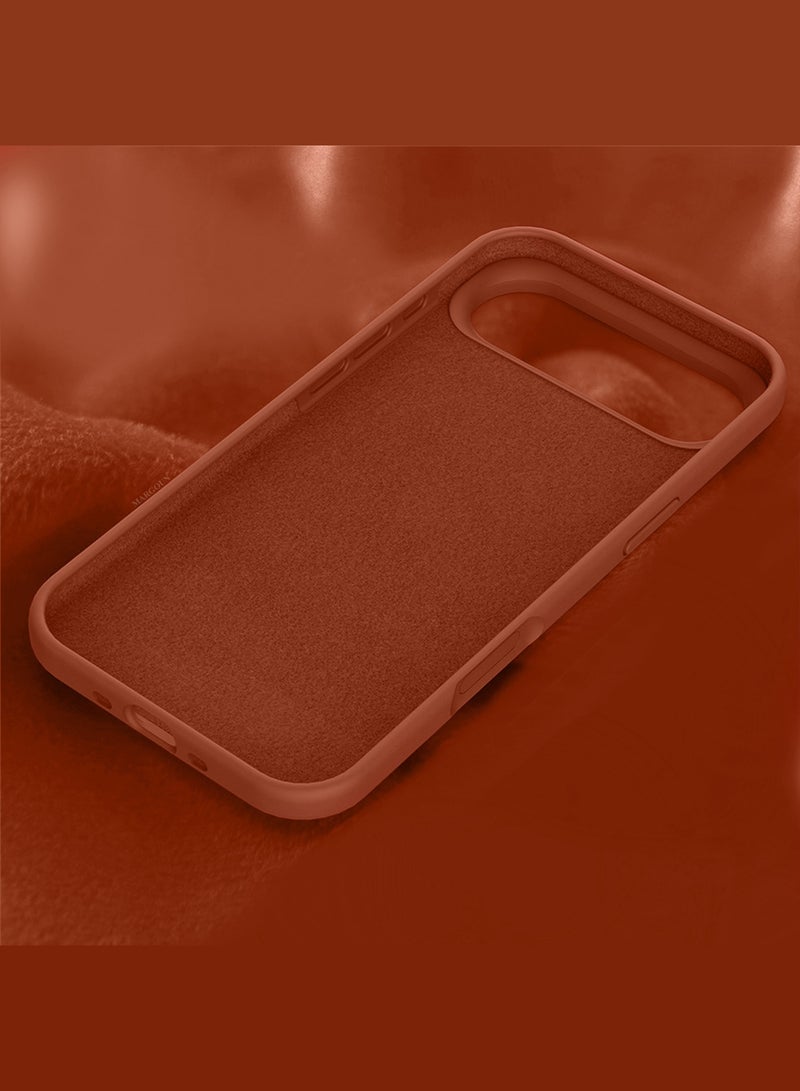 CATANES 2 Packs Silicone Protective Phone Case for iPhone 17 Air , Soft Anti-Scratch Microfiber Lining Ultra Slim Drop Protection Phone Cover with Privacy Screen Protector - Windsor Brown - Image 5