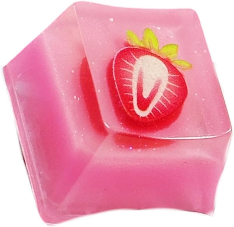 Strawberry Backlit Key Cap for Gaming Mechanical Keyboard with Ergonomic Standard Cross Mount Backlight Resin Key Cap - Image 1