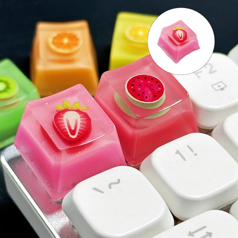 Strawberry Backlit Key Cap for Gaming Mechanical Keyboard with Ergonomic Standard Cross Mount Backlight Resin Key Cap - Image 2