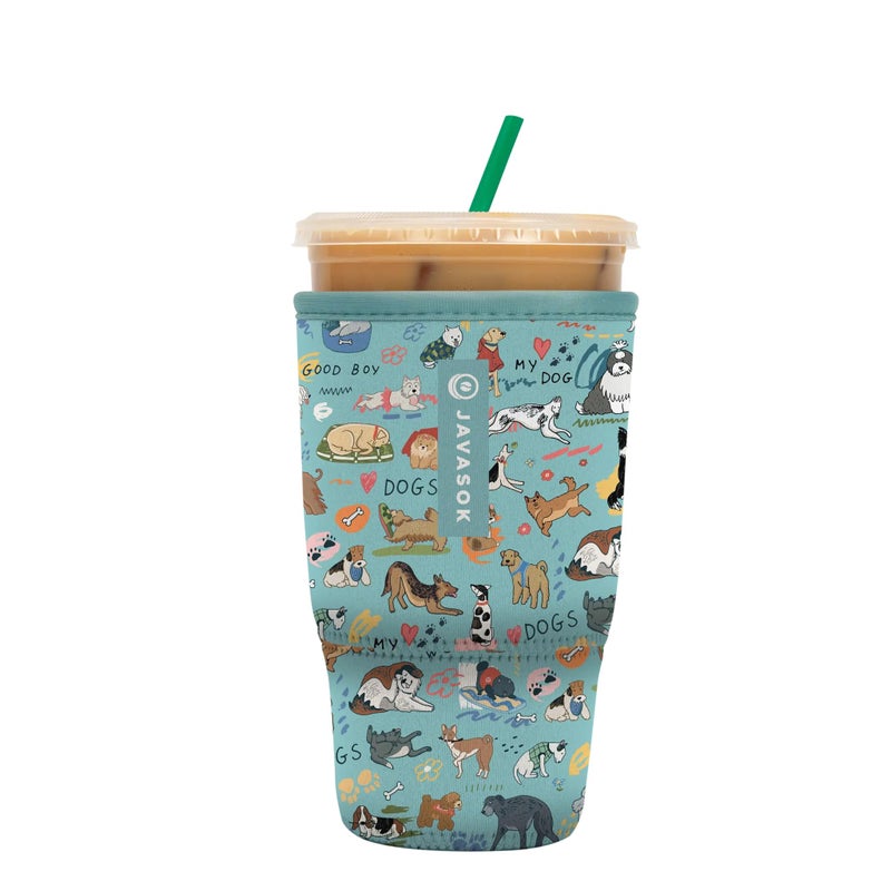 Sok It JavaSok Iced Coffee Cold Soda Insulated Neoprene Cup Sleeve Dog Days Forever Large 3032oz - Image 2